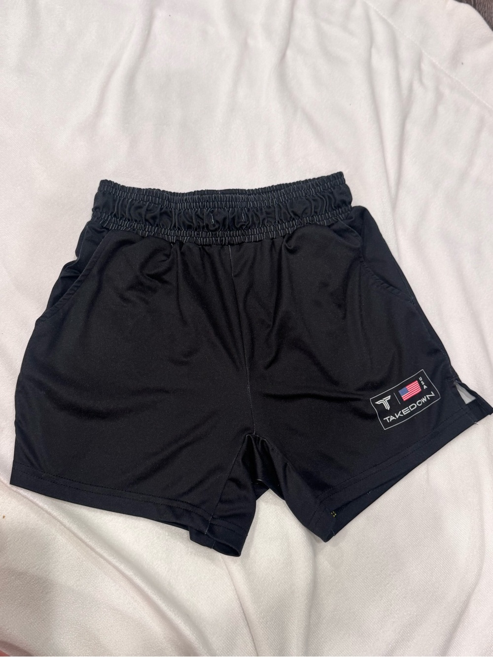 Kids Black Athletic Shorts